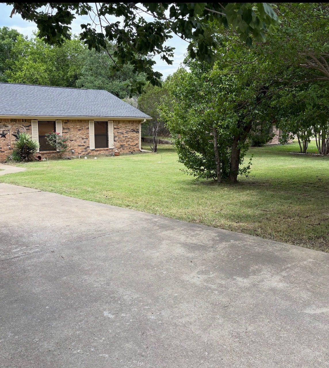Well maintained lawn and driveway