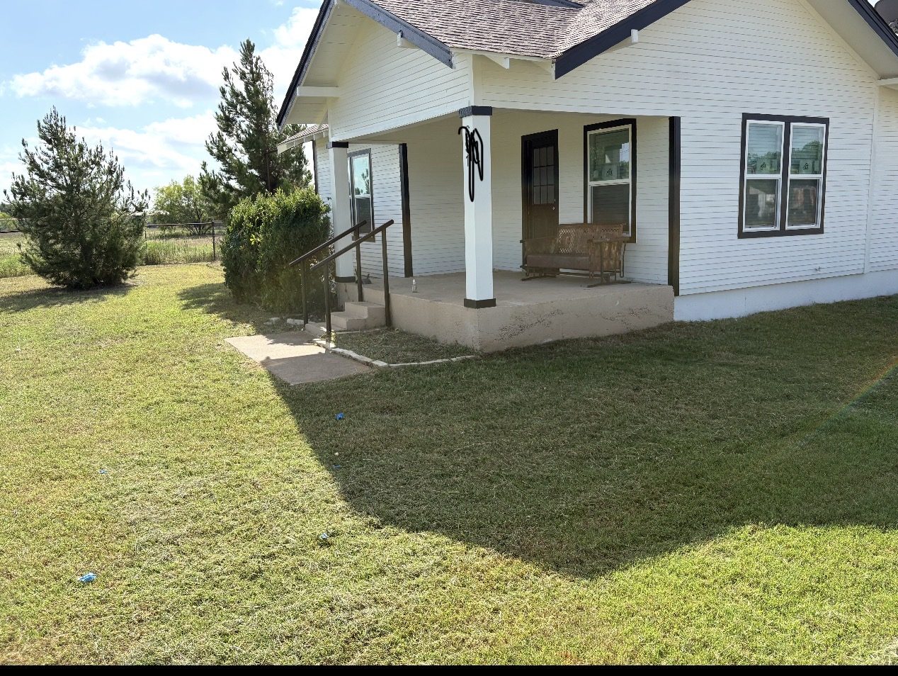 Ranch acreage lawn mowing, after